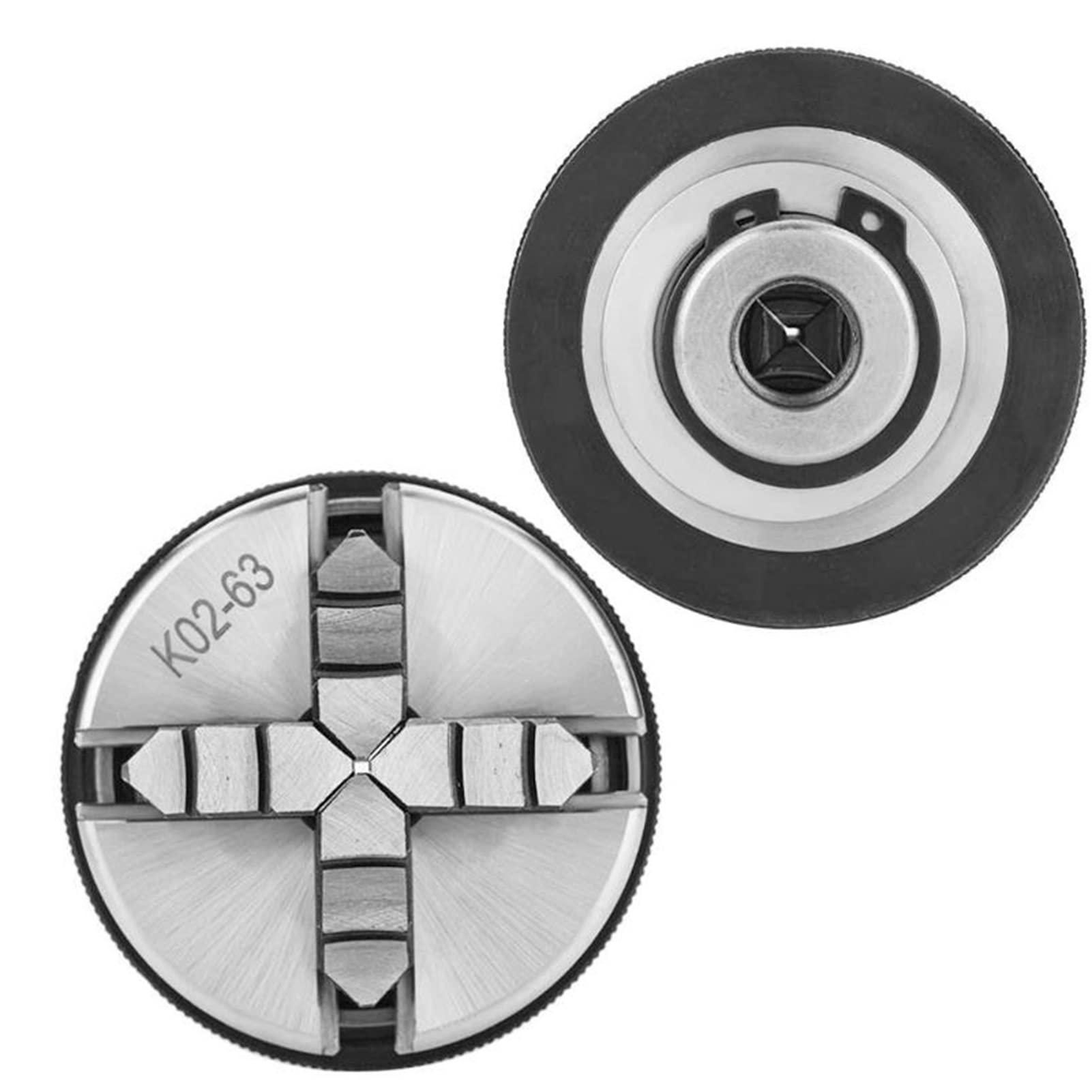 Mandril De Torno De Madera De 3/4 Mandíbulas, 50 Mm 63 Mm Manual Autocentrado DIY Accesorios De Metal Piezas De Orificio Pasante Grandes Portabrocas De Torno(K01-50)