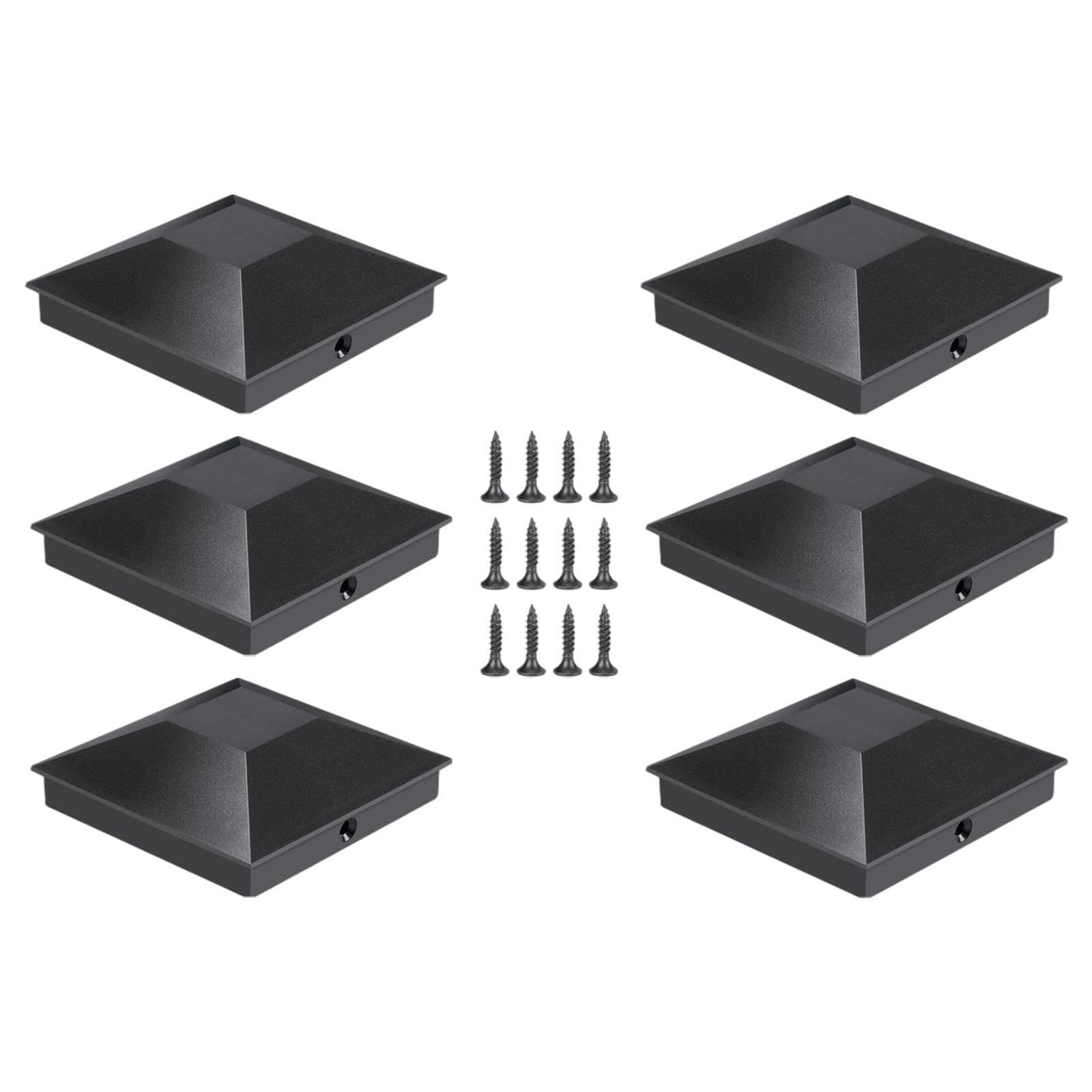 Qlecxzi Classic Pyramid Post Caps Covers Timeless Style Fence Post Caps For 4X4 Deck Creates Impressive Visual Appeal Fence For 4X4 Deck Corridors Yard Decor