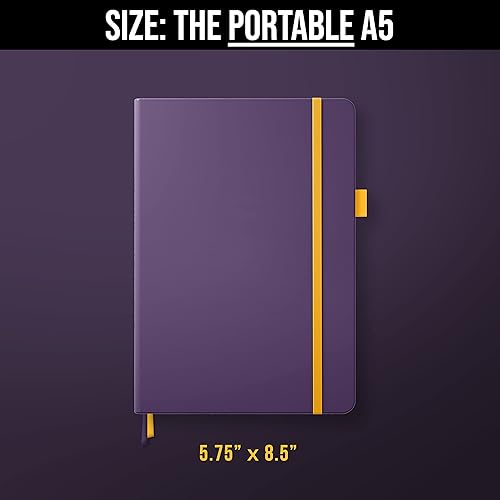 Miniatura 7 de Agenda Scribbles That Matter (versión Pro) A5, a lunares,banda elástica,hermosa funda, papel gruesoPremium, gris