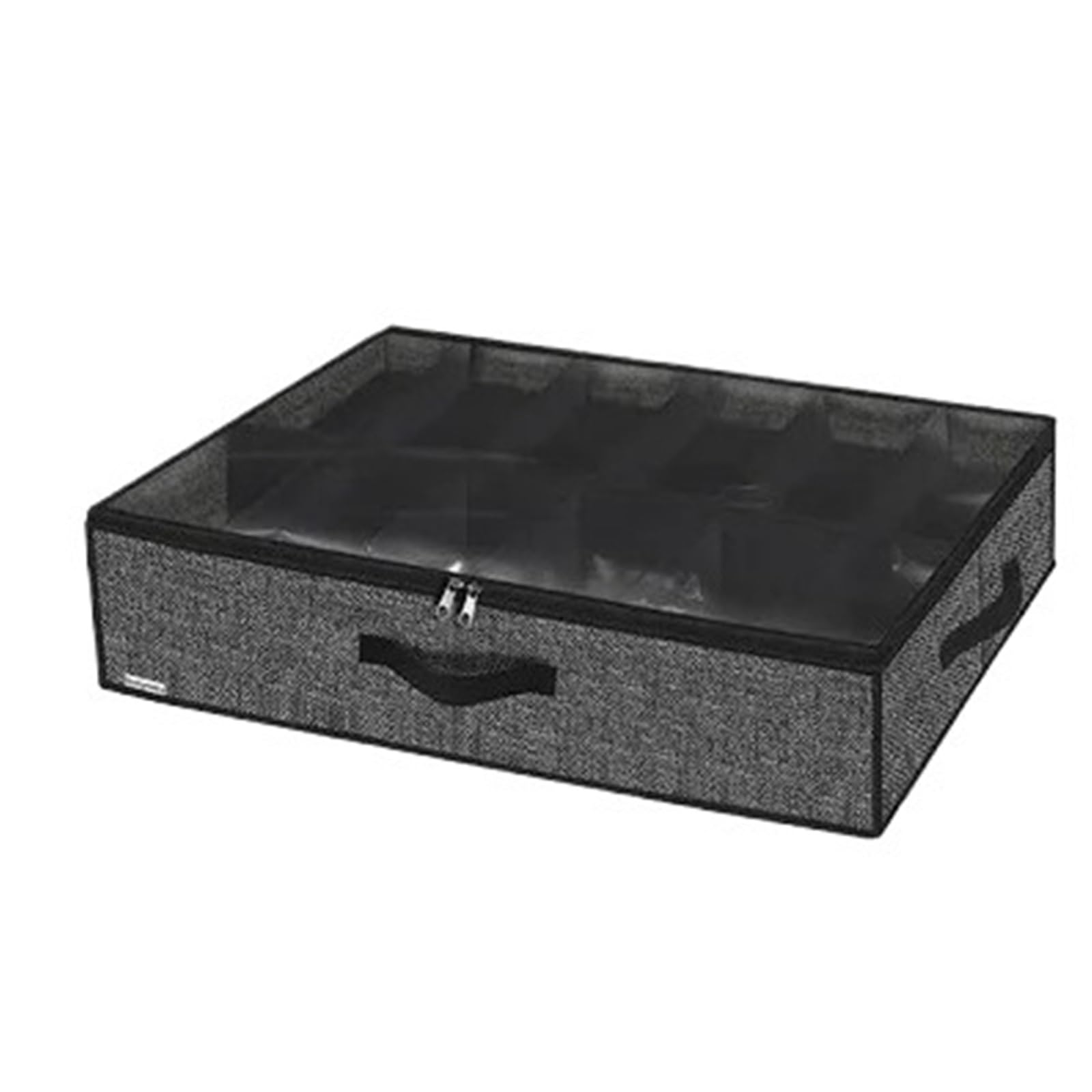 Organizzatore Di Scarpe Sotto Il Letto Scatola portaoggetti in tessuto non tessuto pieghevole for riporre le scarpe sotto il letto con 12 griglie, con finestra trasparente for scarpe salvaspazio Per R