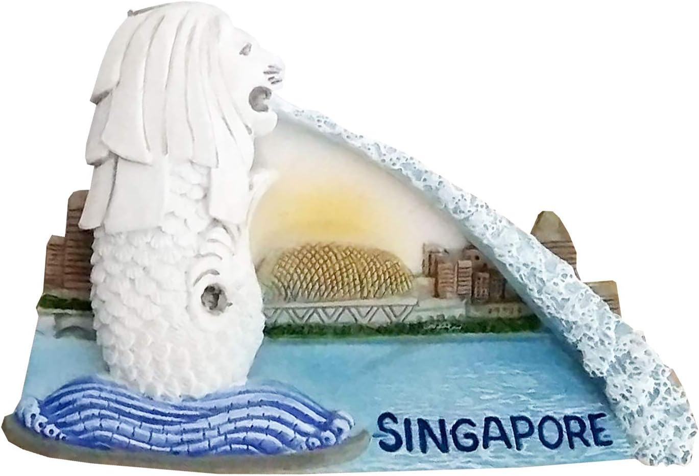 WitnyStore Tiny 3" Merlion Singapore Magnet - Miniature Hand Made Resin 3D Southeast Asia Landmark Tourist Attraction Decorative Refrigerator Fridge Magnets Dรฉcor Collectible Traveler Souvenir Gifts