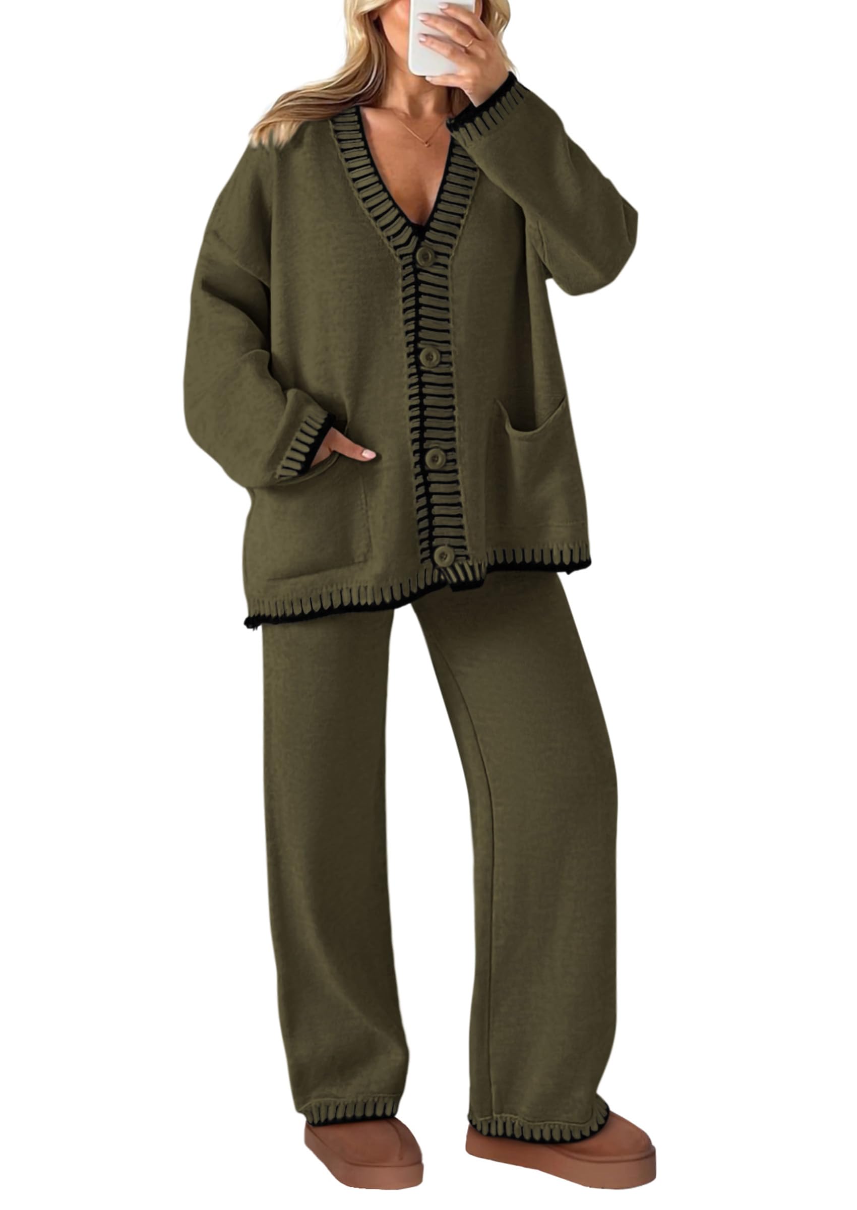 PRETTYGARDEN Cardigan Set