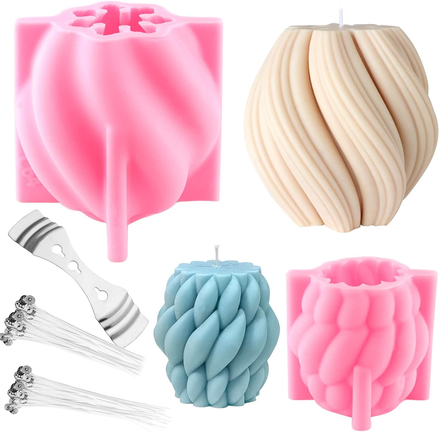 Candle Mould Silicone 3D Candle Silicone Mould Candle Moulds Spiral