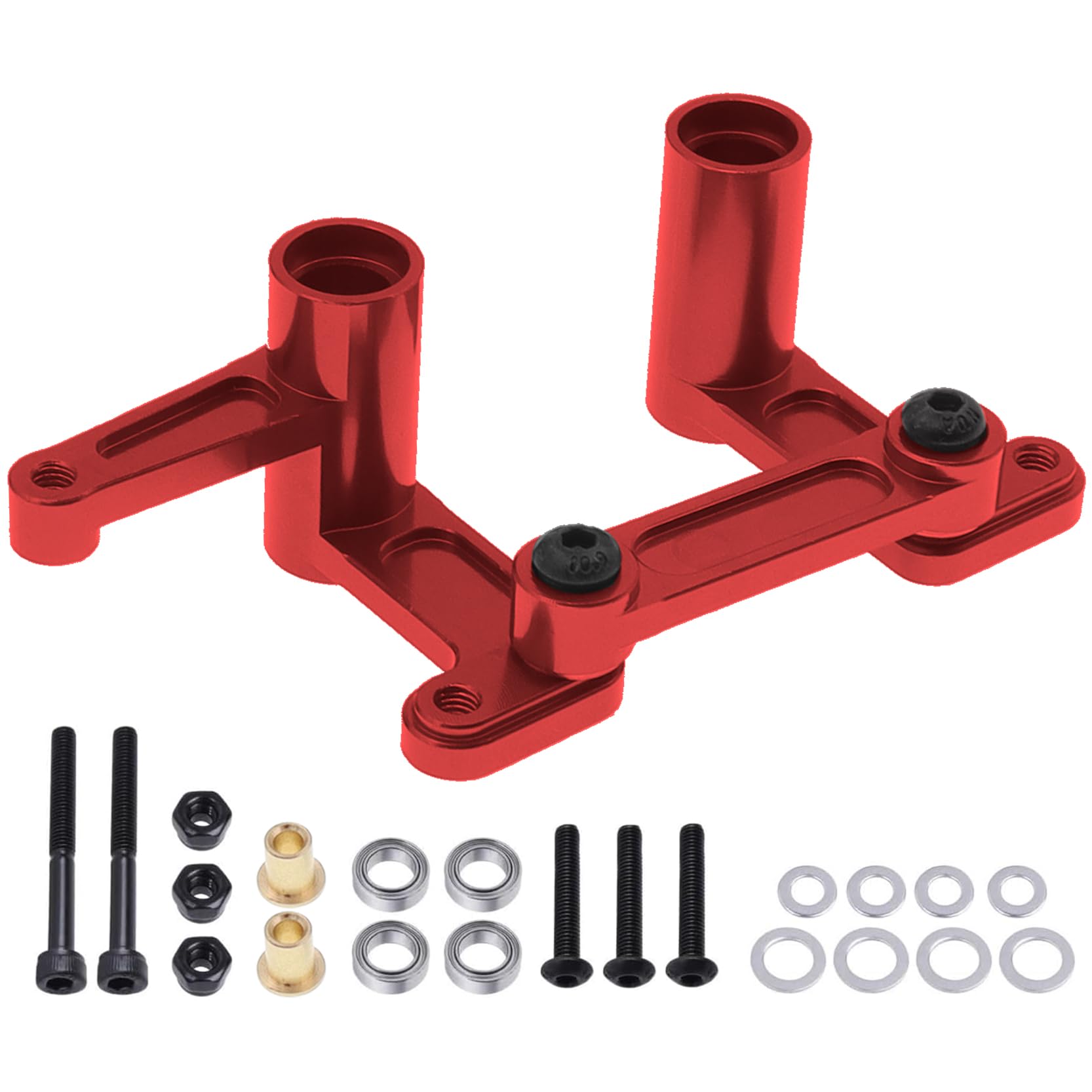 Treehobby Aluminum Steering Bellcranks Set with Ball Bearings Compatible with 1/10 Traxxas Slash 2WD Rustler VXL Bandit RC Car Upgrade Parts，Replace