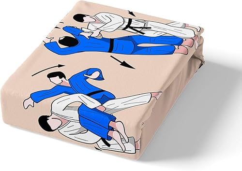 Miniatura 2 de Erosebridal Juego de funda de edredón de Jiu Jitsu para adolescentes, juego de ropa de cama de karate y judo para niños, adultos, hombres, arte