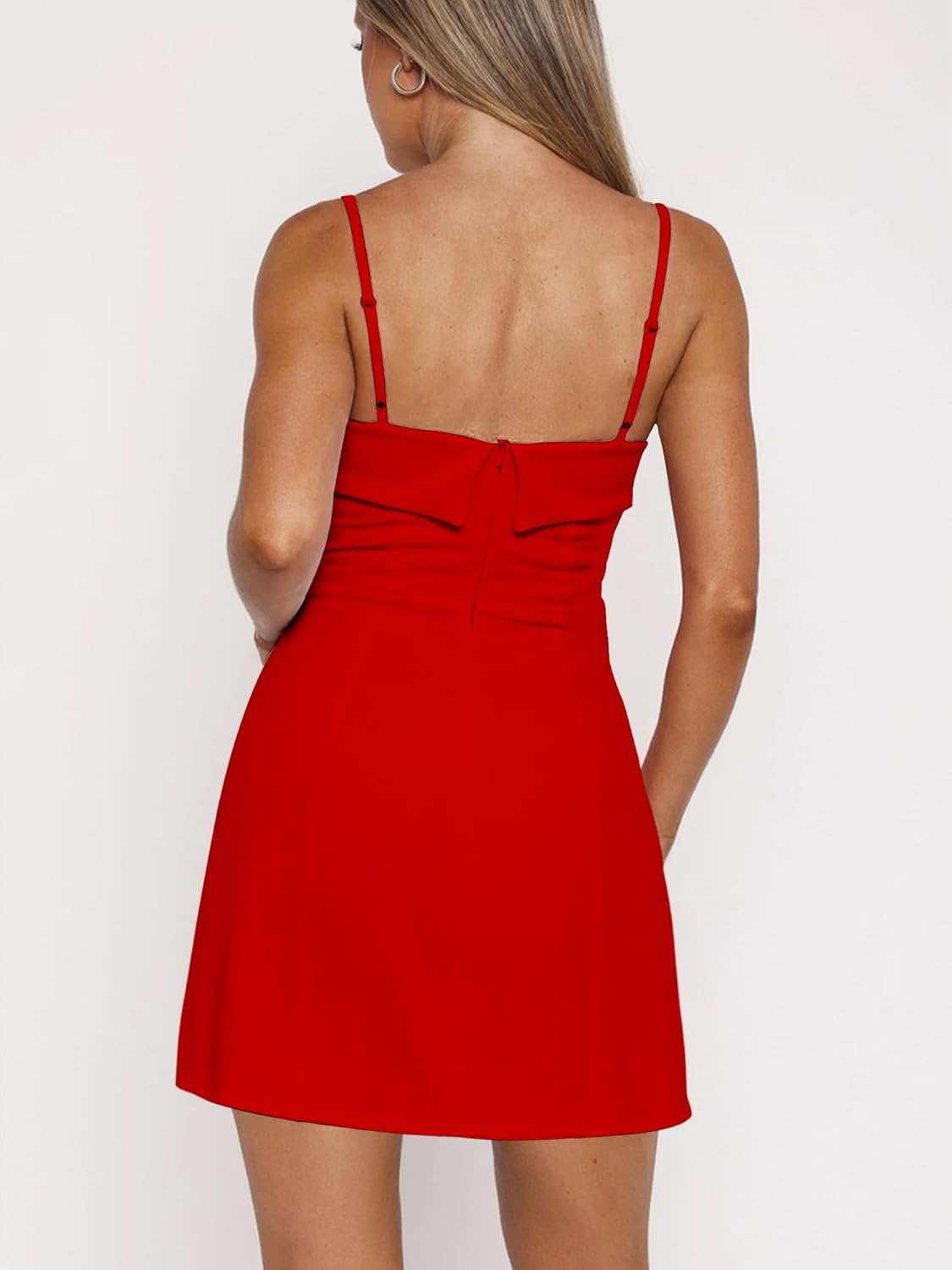 BORIFLORS Women's Sexy Spaghetti Strap Mini Dress Corset Backless A-Line Party Short Dresses - Image 2