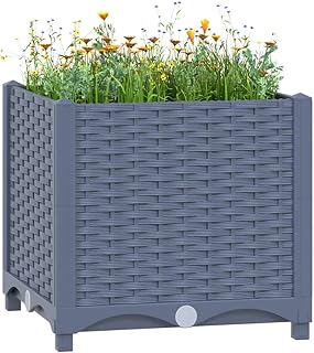 ZQQLVOO Arriate Polipropileno 40x40x38 cm Maceteros y jardineras Decorar tu jardín o terraza