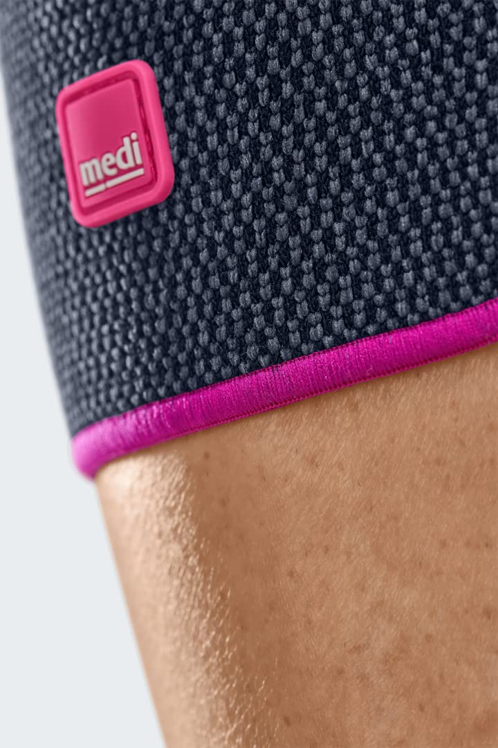 medi - Genumedi pro - Rodillera con rótula - Plata - Talla I - Rodillera para estabilización de la rodilla - Soporte de rodilla con correas - Vendaje de rodilla estabilizador