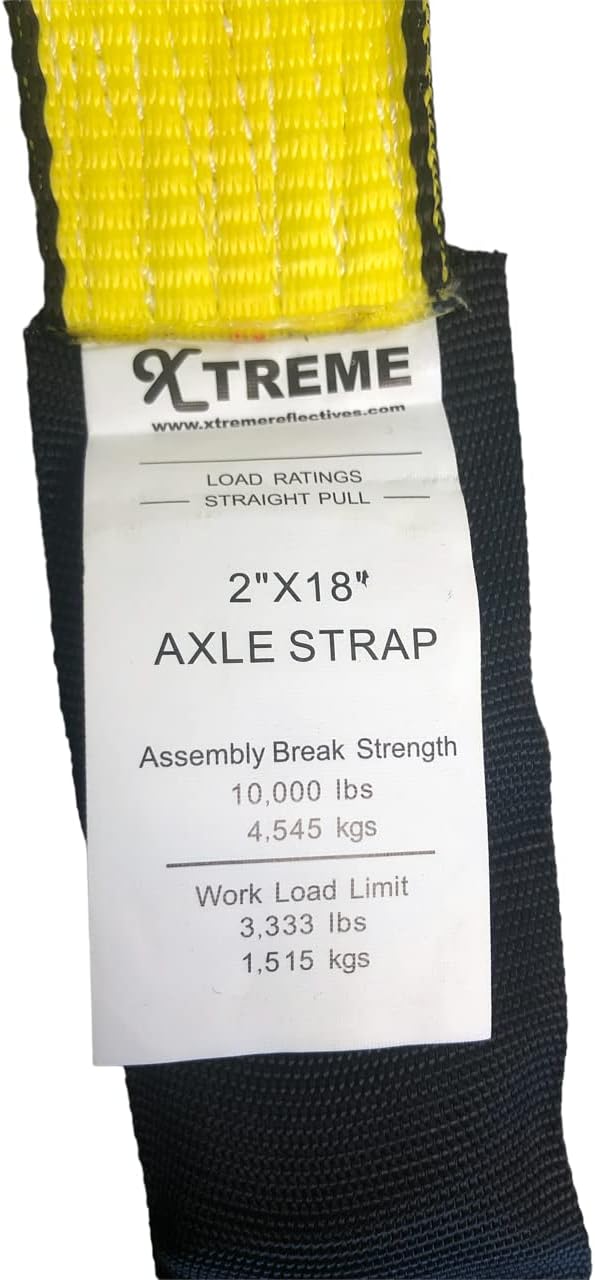 Pack of 4, 2" 3,333 lbs. Working Load Limit Premium axle Strap, Race Car Carrier Hauler Trailer Tow Truck Wheel Tie Down…(4 Pack 36")