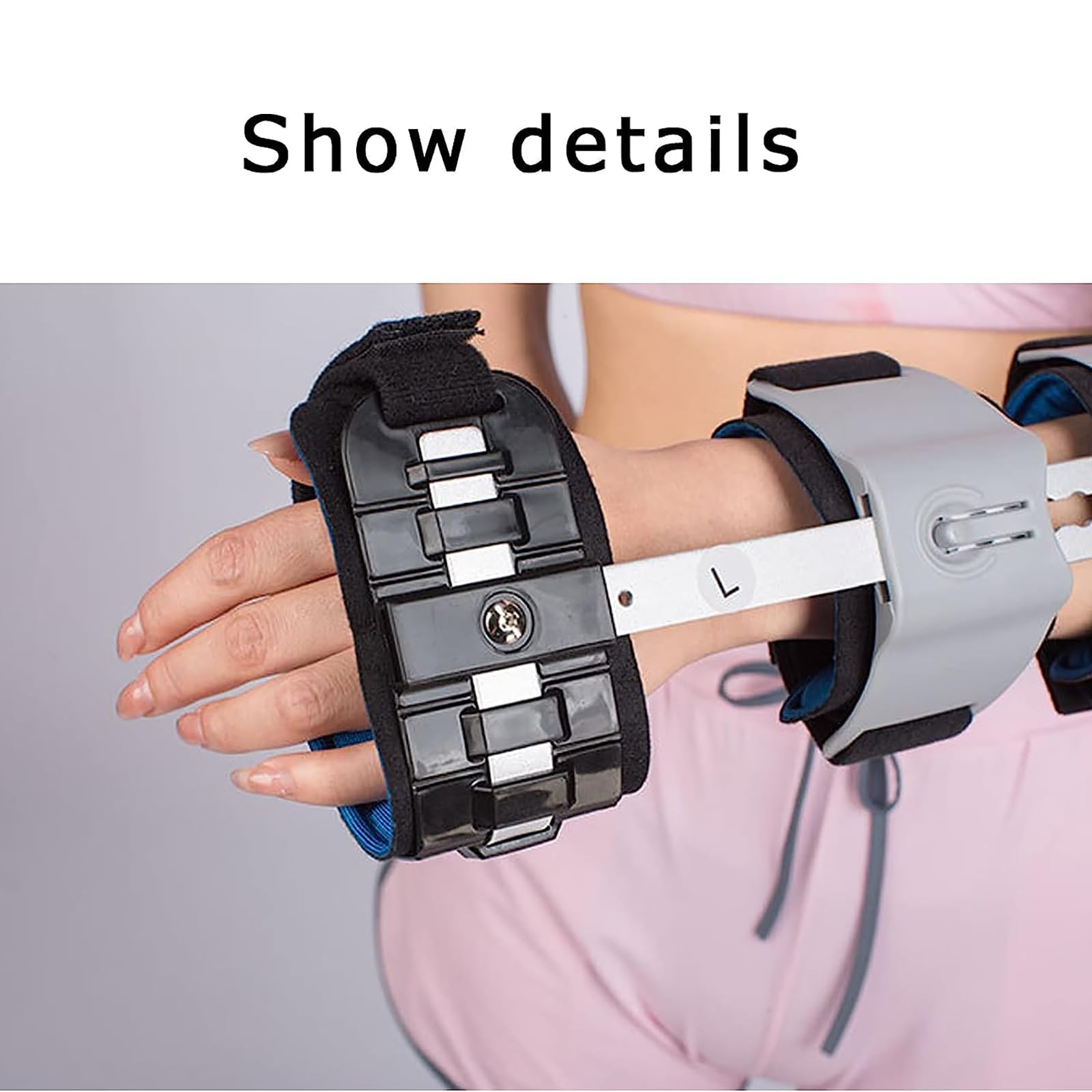 JOSBY Codo articulado Ajustable, Soporte de fijación de Fractura de Brazo con Cabestrillo, Soporte de aleación de Aluminio Reforzado, para fracturas, recuperación postoperatoria, tendinitis, Bursitis