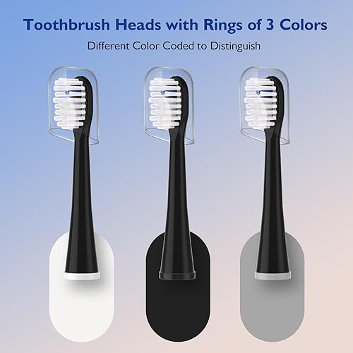 Vista 21 de Cabezales de cepillo de dientes, paquete de 9, compatibles con Sonic Fusion & Fusion 2.0, SF-01, SF-02, SF-03, SF-04 (blanco, suave)
