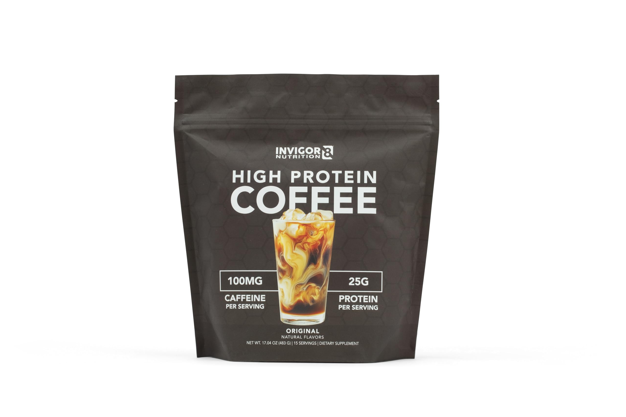 High Protein Coffee Powder 25 Grams Whey Isolate100mg Natural Green Tea Caffeine | 0 Added Sugar Keto Gluten Free 99.9% Lactose Free | Hot or Iced15 Serving 15 Servings (17 OZ, Original)