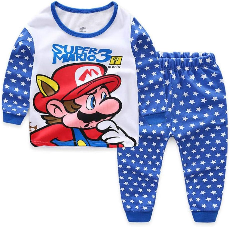 Toddler Boys Long Sleeve Pajamas Sets Pjs Cotton Sleepwear Infant Kids (MB, 5T) - Image 2