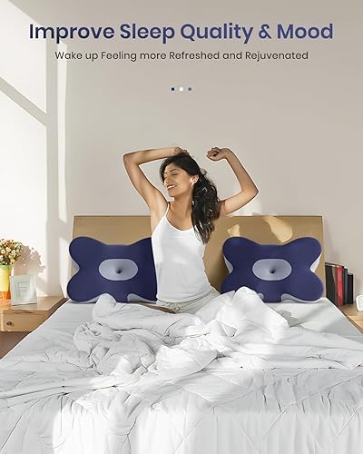 Miniatura 7 de Almohada cervical para el cuello para aliviar el dolor, almohada refrescante de excelente apoyo para adultos, almohadas ergonómicas de espuma