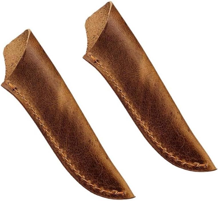 2PCS Knife Sheaths, Leather Profective Covers with Belt Loop are Suitable for Home, Kitchen, Outdoor(Small)
