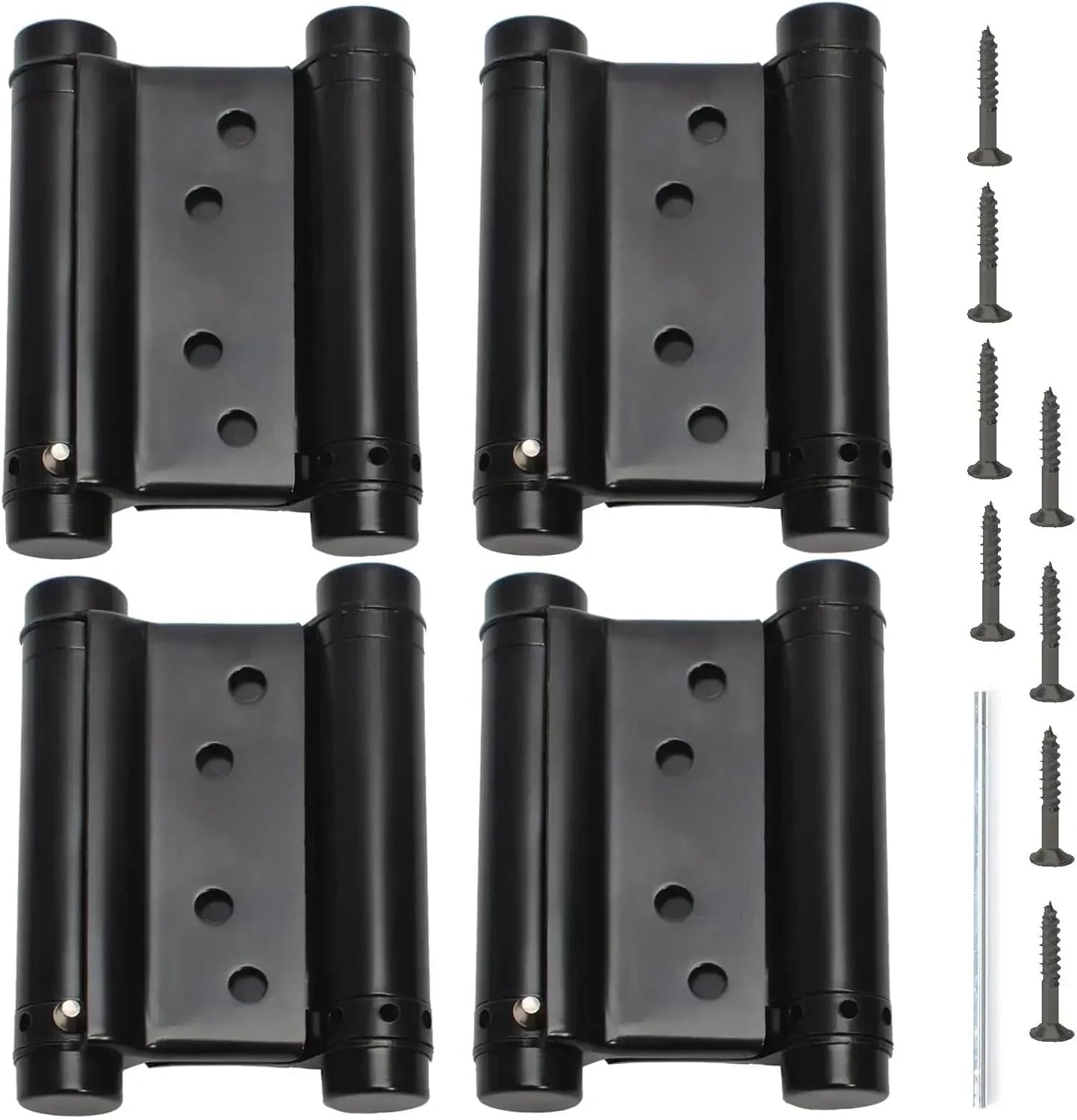 Door Hinges 3 Inches Swinging Door Hinges with Stainless Steel Spring Door Hinges for Cafe Saloon Door for Doors(4inch Silver)