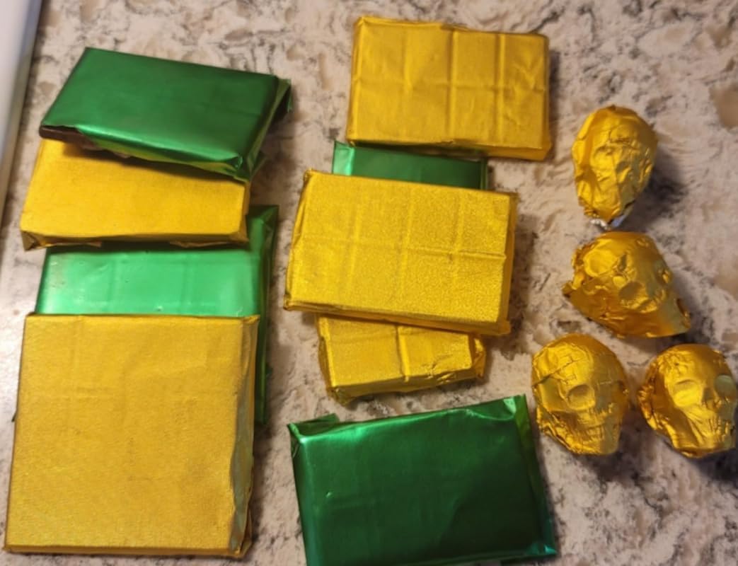 200 Sheets Tin Foil Candy Wrappers,8"Aluminum Foil Chocolate Wrapping Paper,Candy Bar Wrappers for Homemade Candies Gifts Decoration DIY Packaging Chocolate Making Supplies (Gold8")