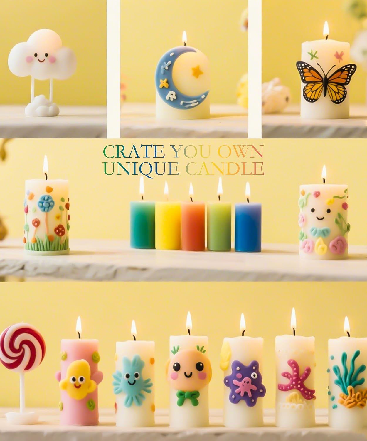 GooBoom Candle Wax Pen, 24-Color Candle Painting kit for DIY Projects, Birthday Party, Special Occasions Create Colorful Candles, Acrylic Paints Safe and Non-Toxic(30ML/1.01OZ)