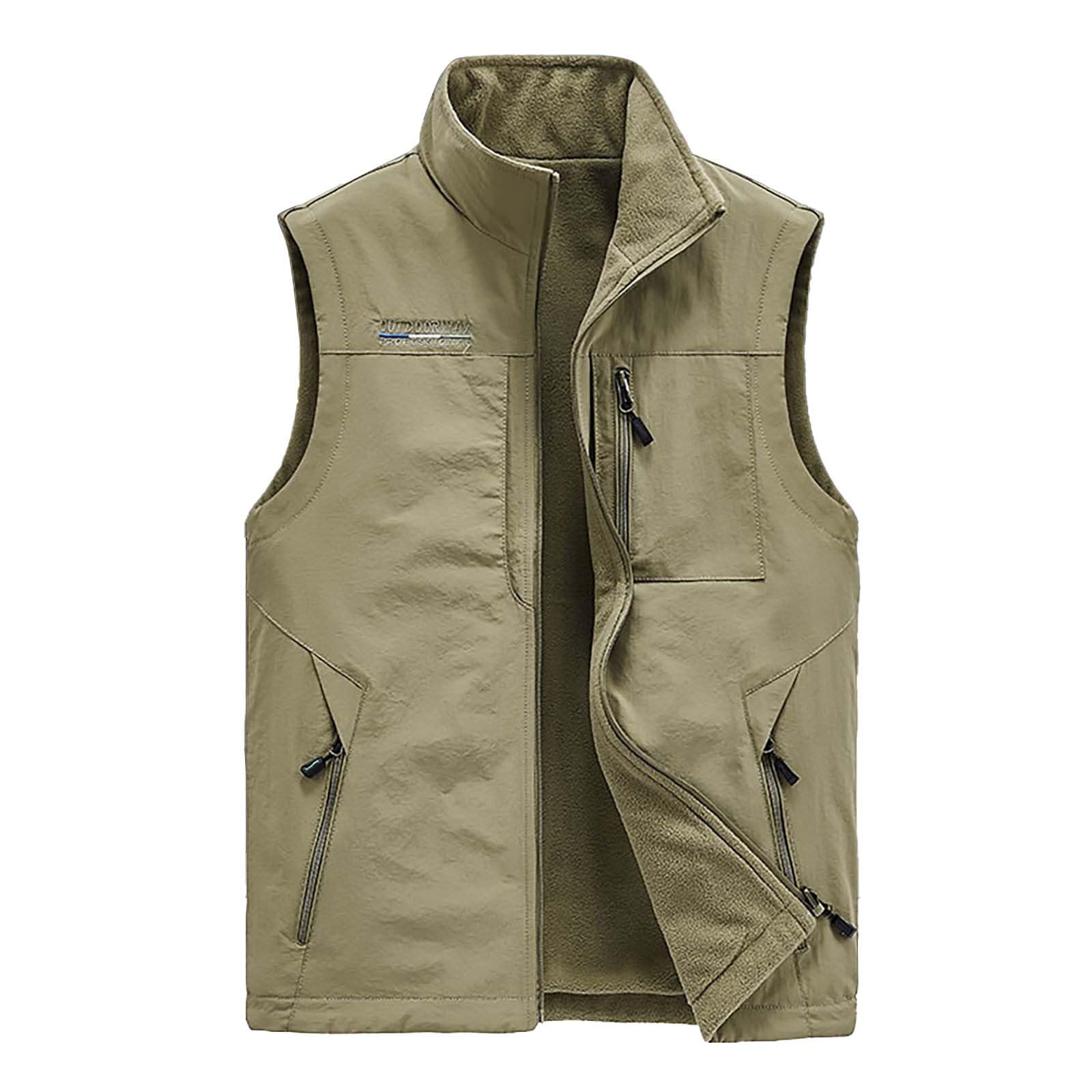 Generisch Gilet trapuntato da uomo, nero, in pelle bovina
