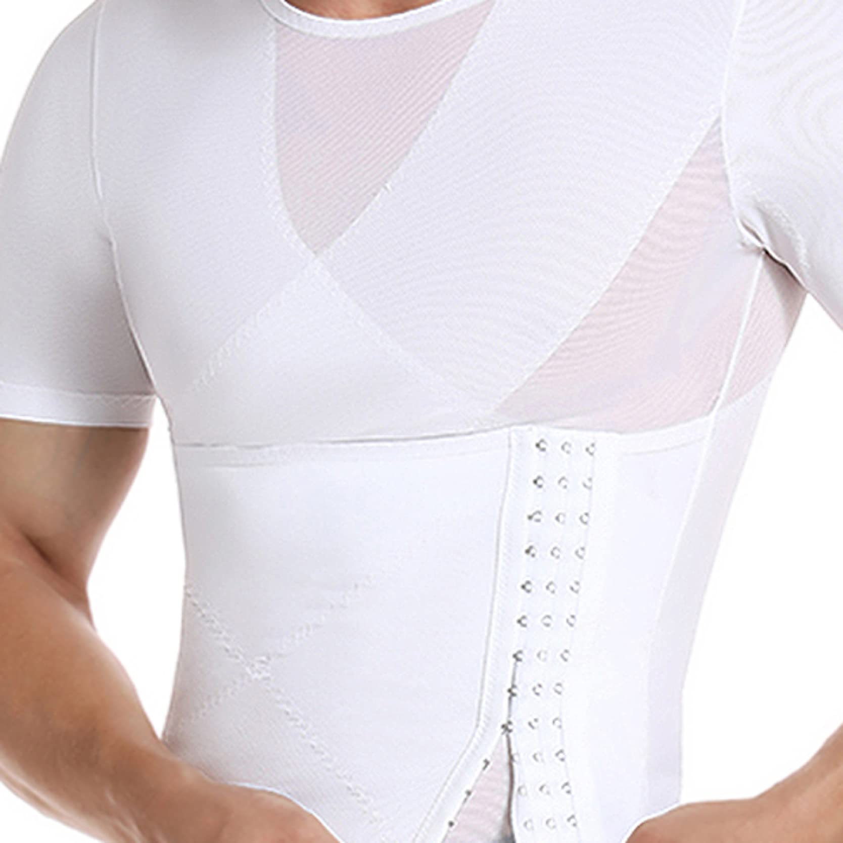 męski trymer do talii body shaper - obcisłe koszulki kompresyjne dla sportowców - oddychają podkoszulki wyszczuplają na siłownię