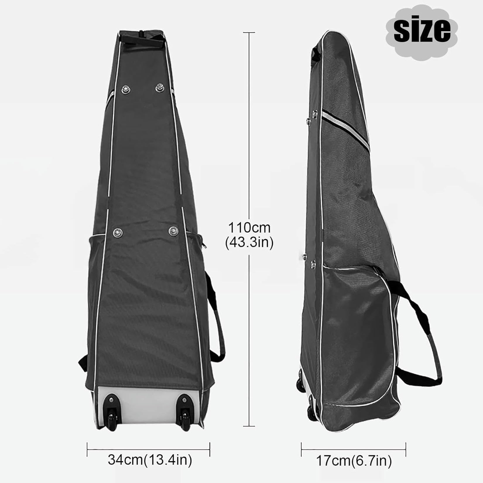 Bolsa de esgrima con ruedas – Bolsa de espada portátil resistente al desgaste impermeable para equipamiento de aluminio, espada y sable