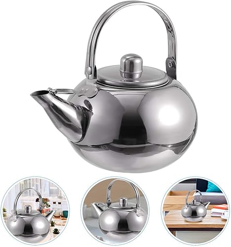 Miniatura 9 de Cabilock Olla de acero inoxidable Olla de agua caliente Tetera azul Infusor de té suelto Hervidor de agua Tetera Estufa Tetera Silbosa Tetera