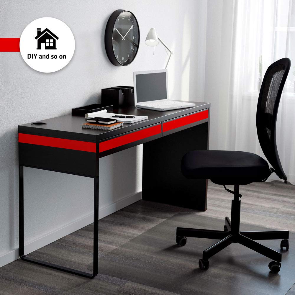 4R Quattroerre.it 10541 Trim Stripes Strisce Adesive per Auto, Rosso, 100 mm x 10 mt