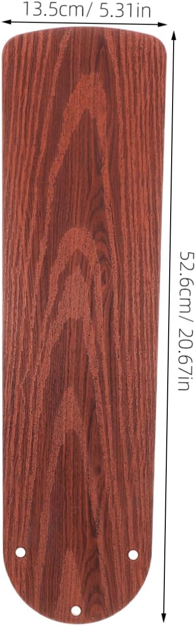 Replacement Ceiling Fan Blades Walnut Grain Sturdy Plastic Fan Leaves for Living Bedroom Dining
