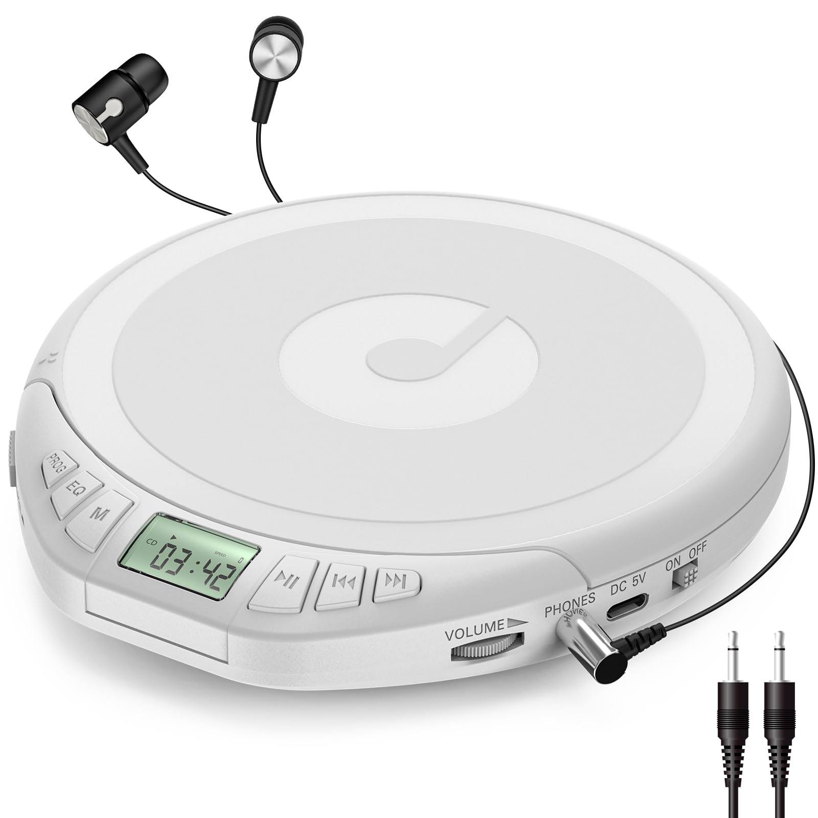 Reproductor CD personal HiFi con auriculares y memoria de reproducción 7