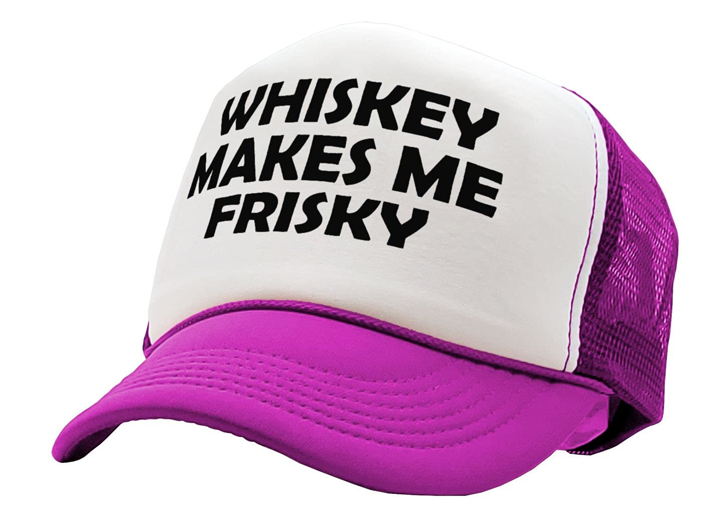 Whiskey Makes ME Frisky - Funny Alcohol - Adult Trucker Cap Hat