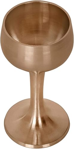 DeKulture Kansa Ayurveda - Vasos de bronce hechos a mano para utensilios de bar, 1.5 x 4.0 pulgadas (profundidad), 1.7 onzas