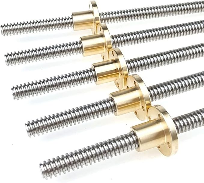 Amazon.co.jp 3D プリンター T8 リードスクリュー 長さ 100600mm リード 2mm 4 8 10 12mm 真鍮