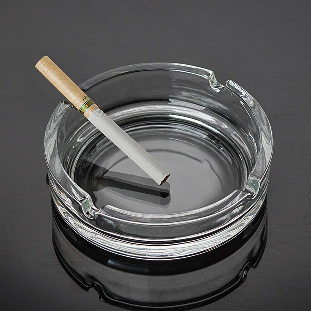 Round Glass Crystal Quality Cigar Cigarette Ashtray for Home Office Indoor Outdoor Home Décor-image-45