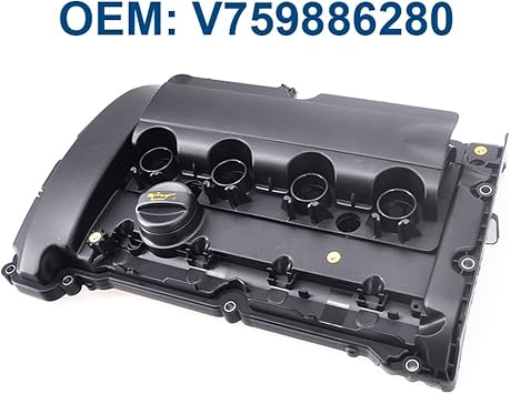 V759886280 Engine Cylinder Valve Cover with Gasket 0248.Q2 Compatible with Peugeot 207 208 308 508 3008 5008 Compatible with Citroen C4 C5 DS5 Value Lid (Color : Orange Exhaust Valve)