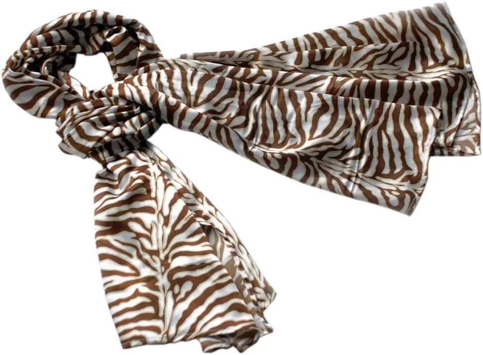 Brando Brown Funky Zebra Animal Pattern super soft Scarf