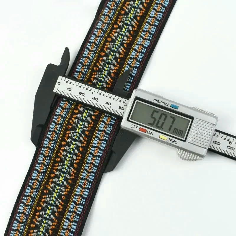 Cinta elástica de jacquard de colores de 2, 3 y 5 m (50 mm) para ropa, faldas, pantalones, cinturones, accesorios de costura DIY - 08-50 mm - N.° EB115-5 metros