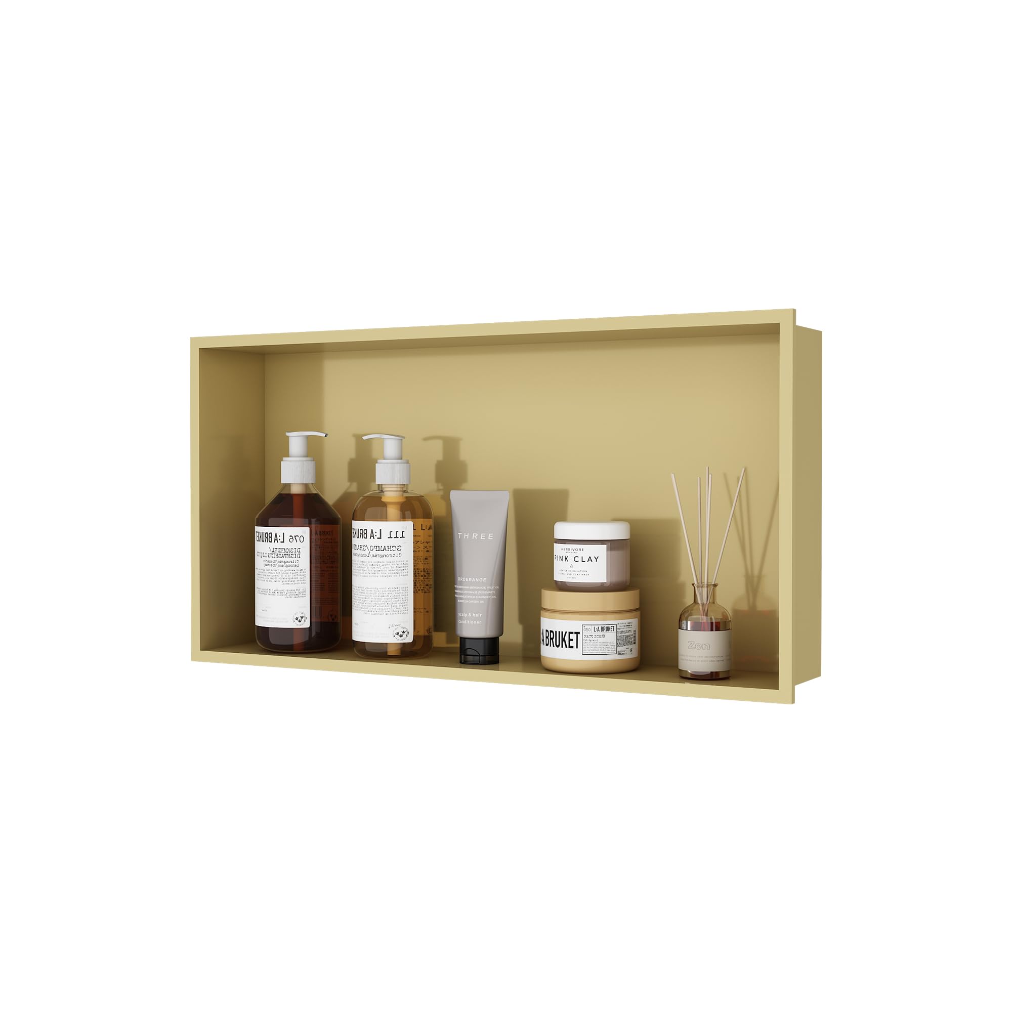 Wandnische Dusche Edelstahl 60 x 30 x 10 cm Gebürstetes Gold, Duschnische | Hochwertiger Edelstahl – Rostbeständig, langlebig und mit gebürsteter Goldoberfläche. Ideal für Dusche und Bad.