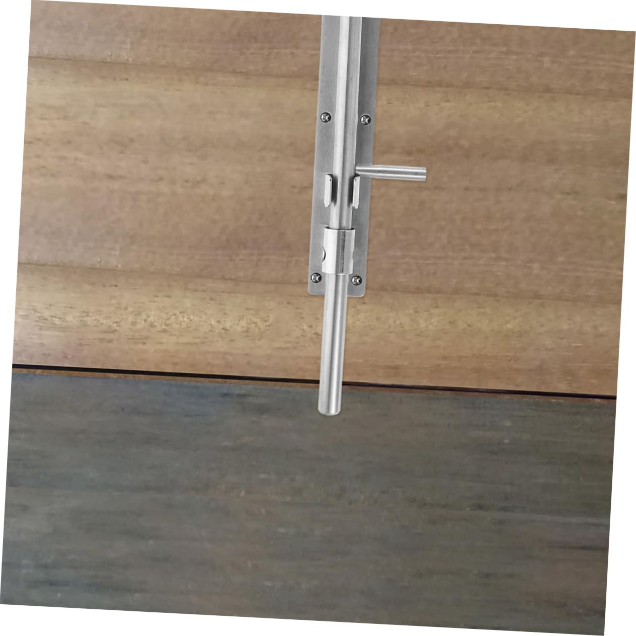WOONEKY Loquet Coulissant en Acier Inoxydable Argenté 2 Pièces, Haute Dureté et Résistant la Casse, Adapté pour Portes en Bois et Autres Environnements