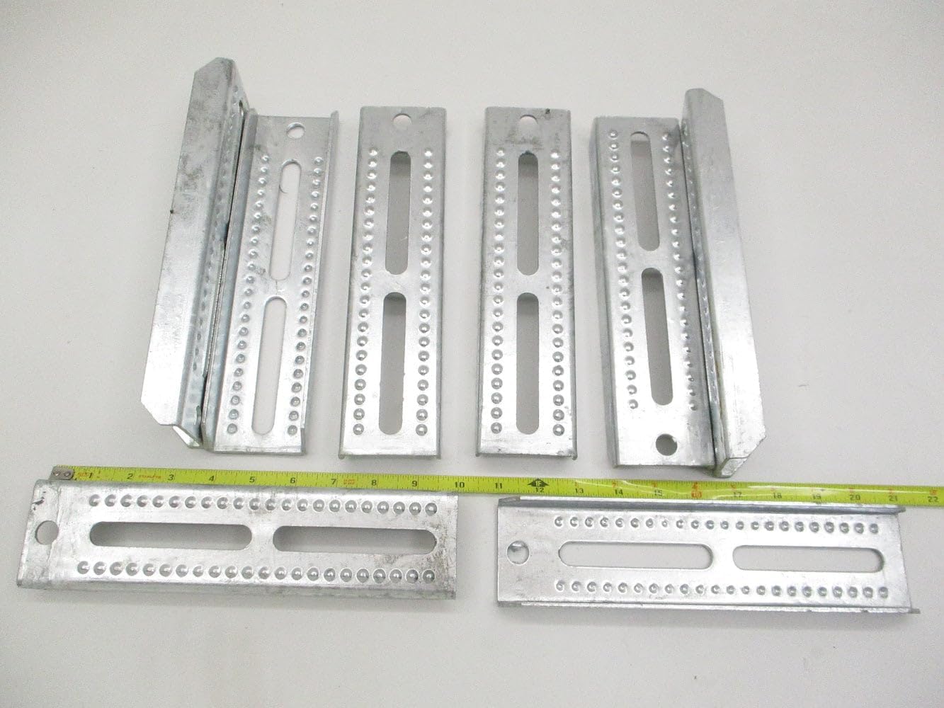 CTW Boat Pontoon Trailer 10" Galvanized Steel Bolster Bunk Board Brackets, 8 Pack, Heavy-Duty