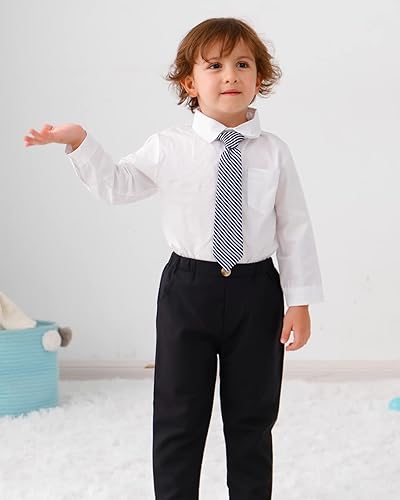 Miniatura 3 de HOSUKKO Traje de caballero para bebé, trajes de tirantes para niños (0-10 años)