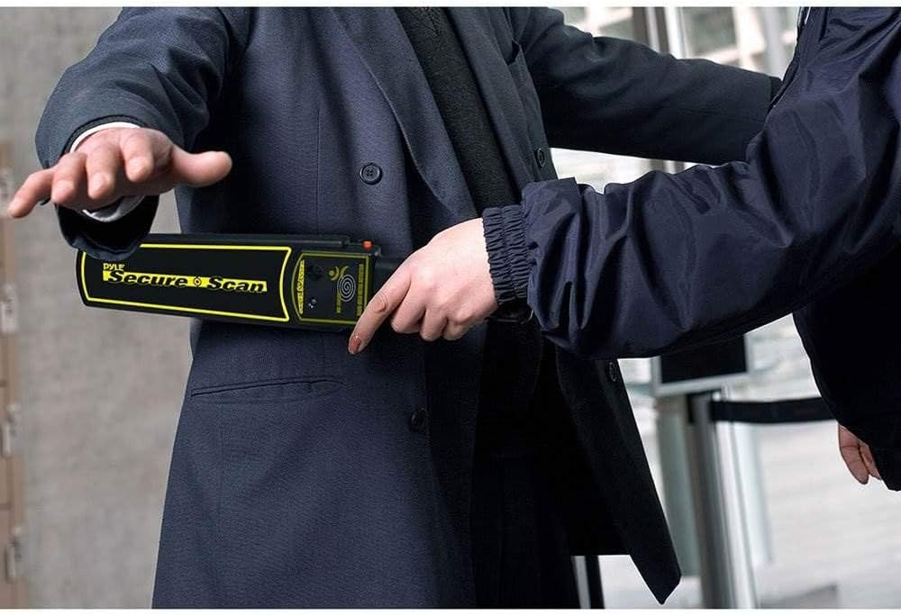 Pyle Handheld Metal Detector Security Wand - Portable Battery Operated Super Security Scanner w/ Adjustable Sensitivity, Sound Vibration Alerts, Detects Weapons, Knives and Other Metal Objects PMD38