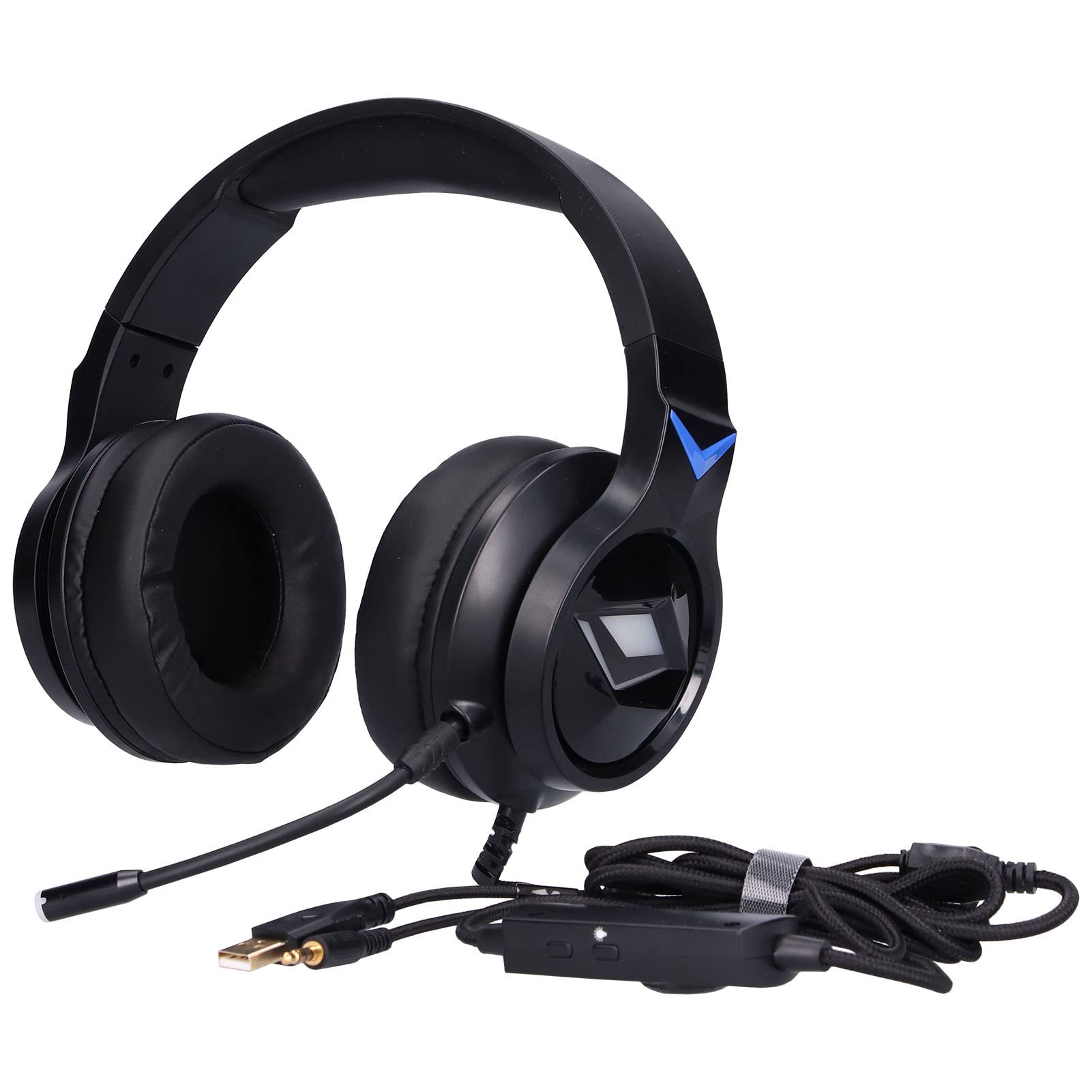 Cuffie da Gioco Cuffie con Surround con Cancellazione del Rumore Sopra L'orecchio per Laptop PC 50 Mm