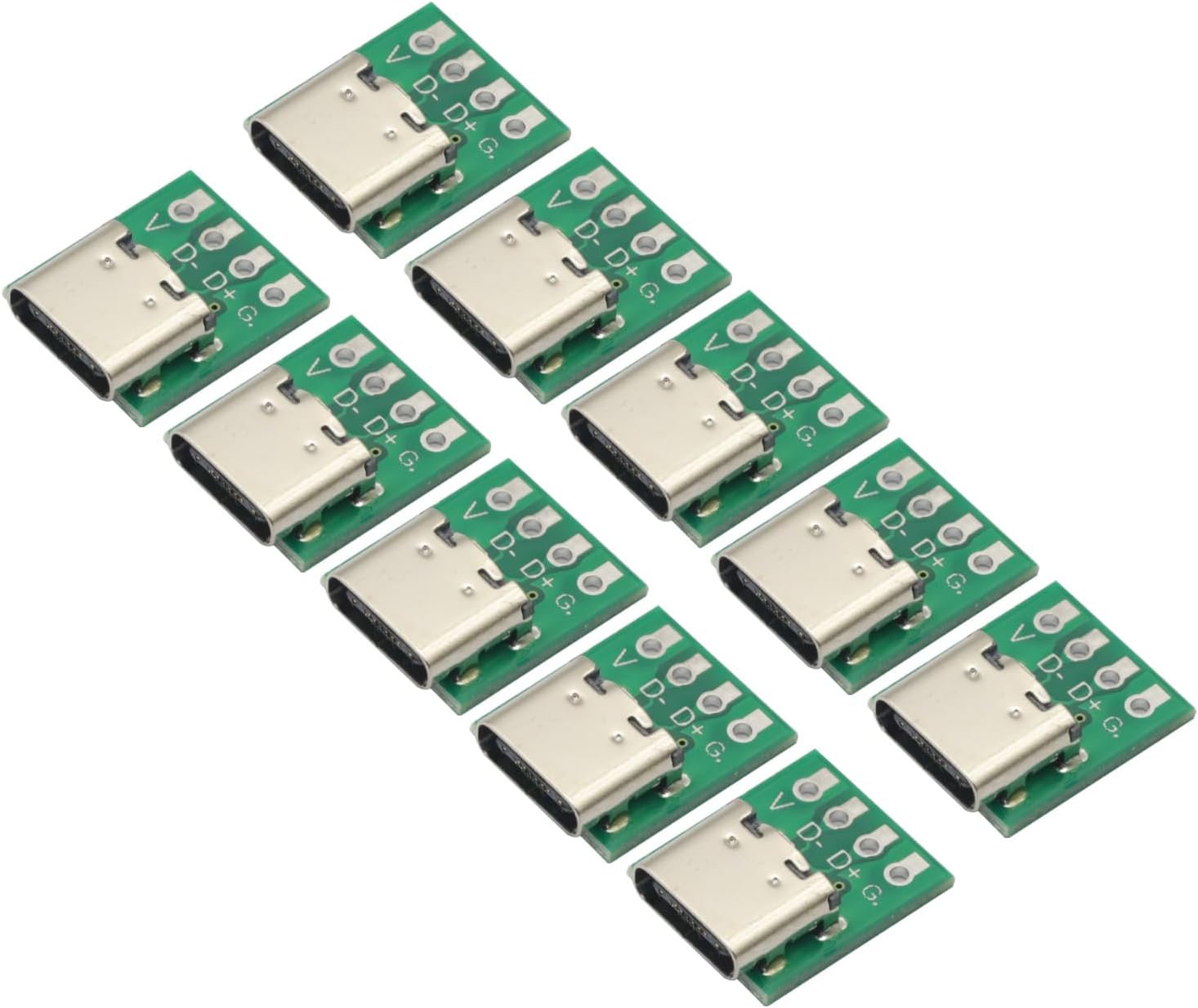 10Pcs for USB 3.1 Type C Connector 16 Pin Test PCB Board Adapter 16P Connector Socket