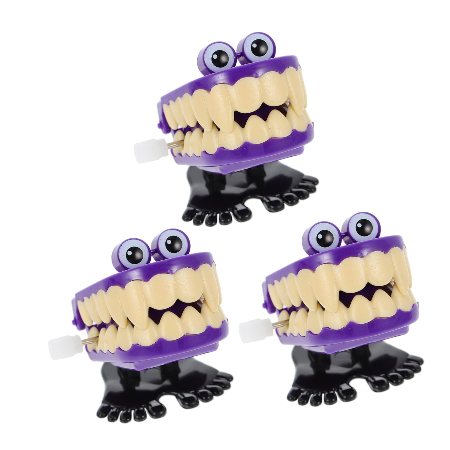 Yardwe 3pcs Creative Clockwork Teeth Plaything Fun Wind Up for Unique Chattering Engaging and Imaginative Play for Boys for Parties and Random Color