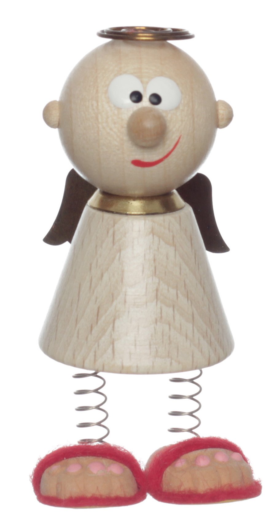 Charly 1 x Autofahrerschutzengel Spiralfederbeinen zum Aufstellen (Weiss)