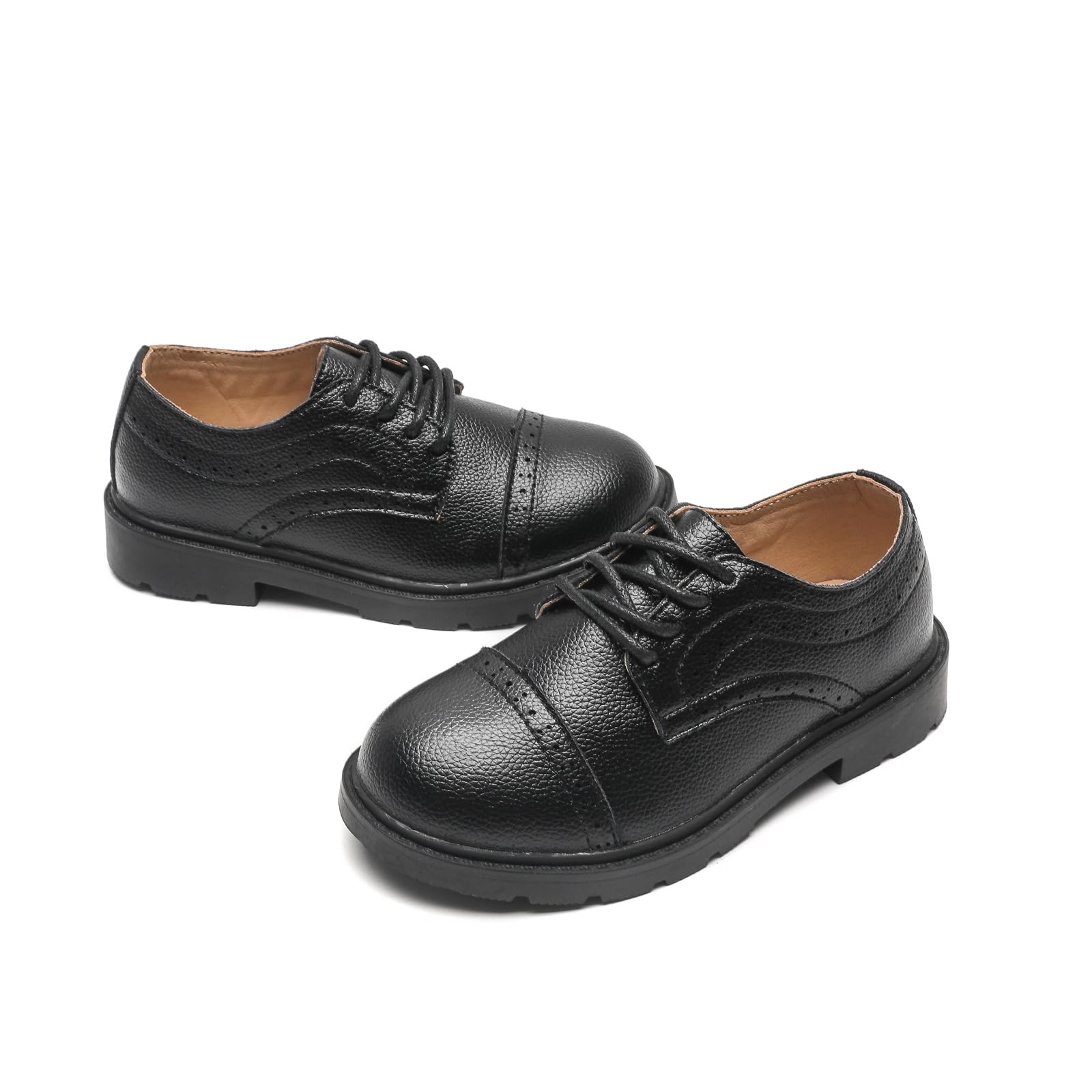 DADAWEN Jungen Anzugschuhe Schule Uniformschuhe Schnürhalbschuhe