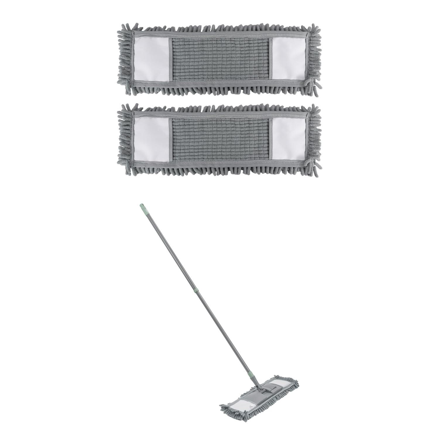Jvl  Grey Extendable Chenille Mop + 2 Replacement Heads in Size Size: H:77, Sports Direct