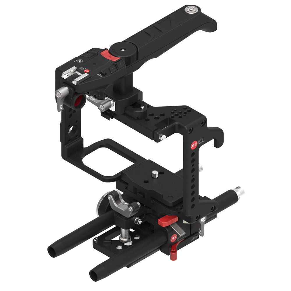 JTZ DP30 Electronic Camera Cage Stabilizer w/ 15mm Rail Rod Base Plate Rig and Electronic Top Handle