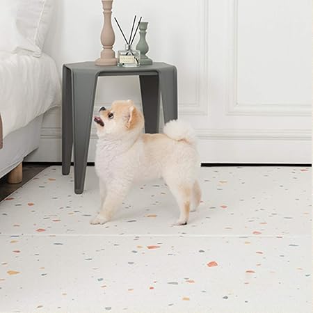 Amazon ペットマット Dogzari Flat 犬 猫 おしゃれ ドッグマット 大きめ ズレない 大判 フローリング ひっかき傷防止 滑り防止 低反発 滑り止め ペット フロアマット 防水 クッション 滑り止めマット カーペット タイルマット 犬 用 マット 防水加工 犬用品 110 2