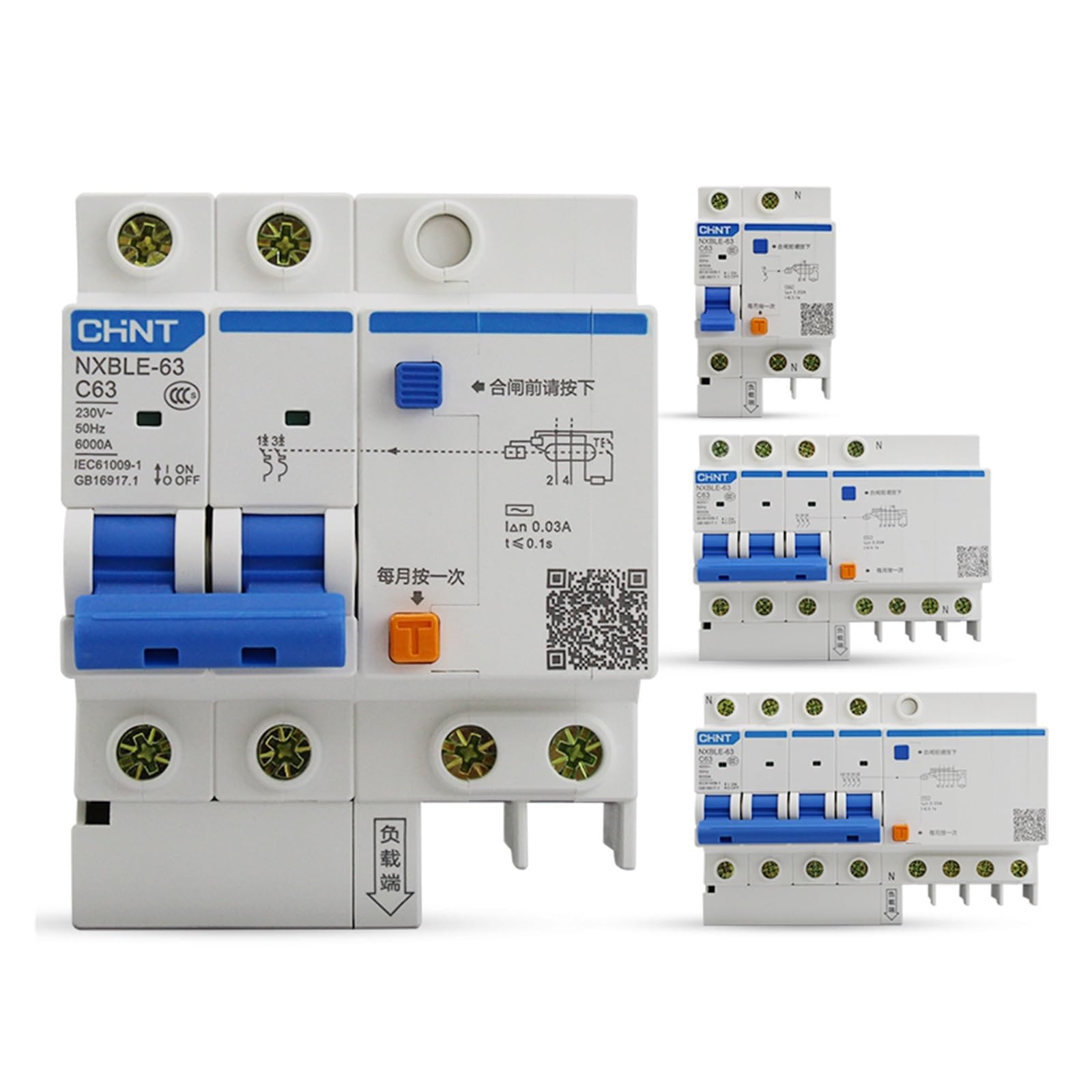Fugas disyuntor DZ47LE 3P 25A soluciona derivaciones de corriente residual